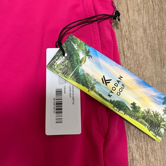 BRAND NEW W TAGS Kyodan Golf Fushia Pink Size Medium Pleated Tennis Skort Skirt - Picture 3 of 5